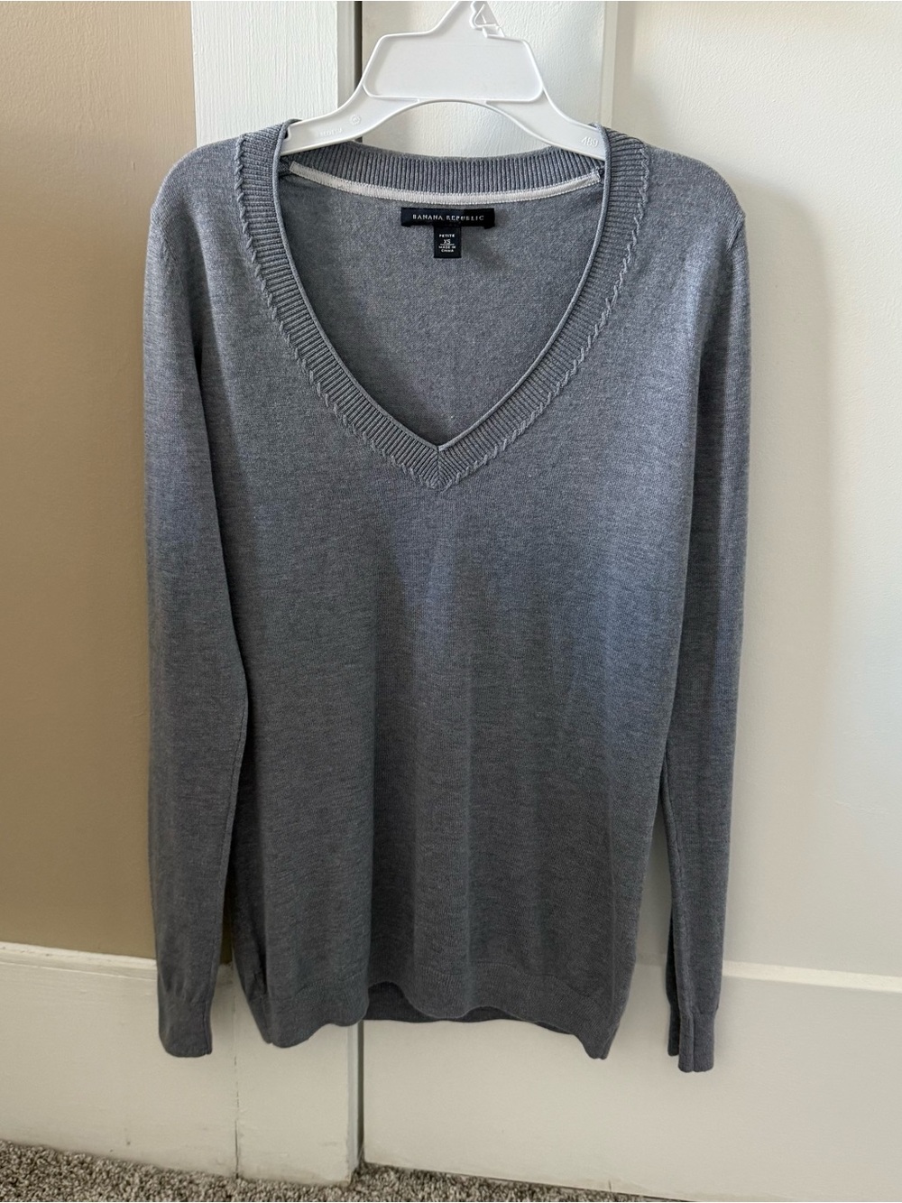 BP Silk-Blend Petite V-Neck Sweater